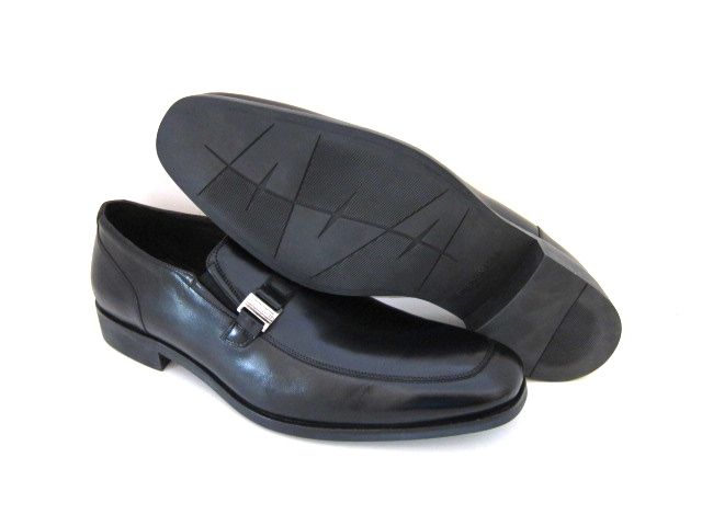 Bruno Magli Rivetulo Black Mens Loafers Shoes 9 EU 42 Made in Italy 