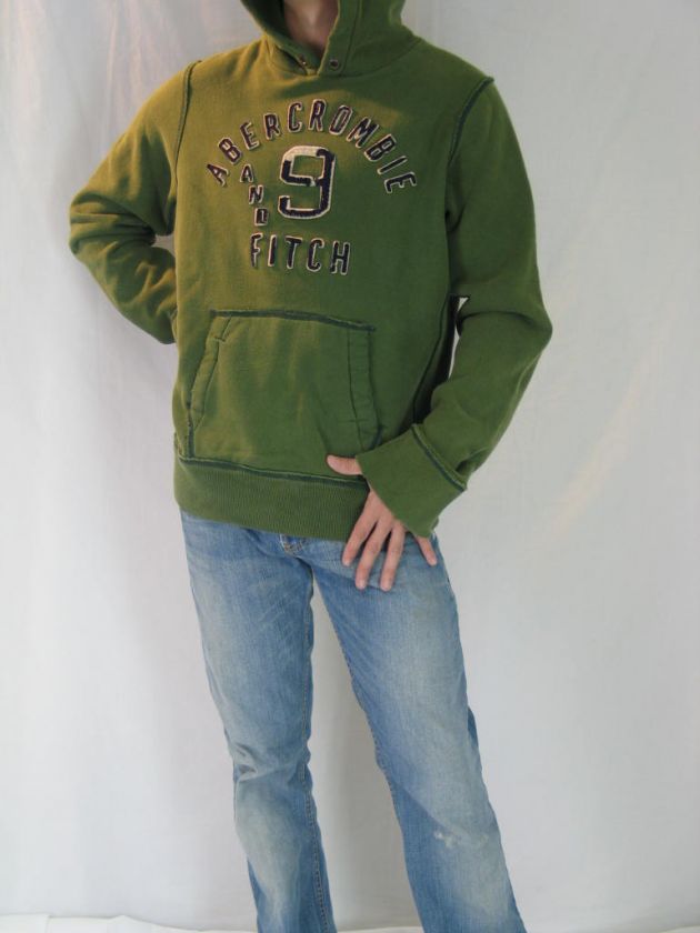 Abercrombie & Fitch New York Unisex L/S Olive Winter Wear Hoodie 