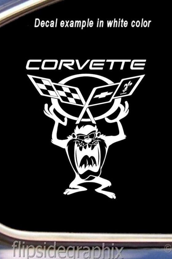 Taz Devil Cartoon Corvette C5 Decal Sticker Small SK CT 6  