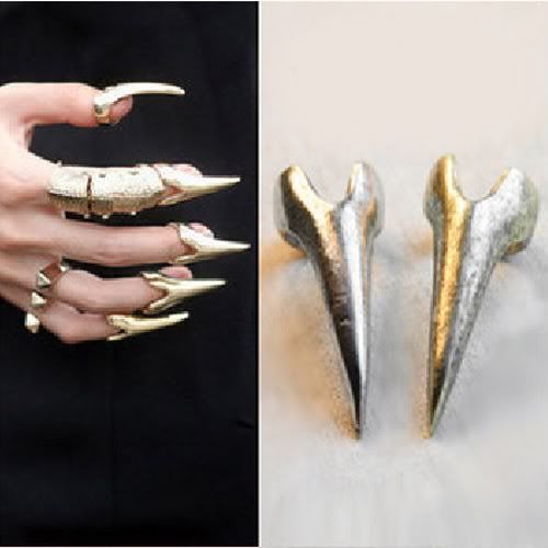   Gothic Punk Eagle Claw Cocktail Fingernail Ring Women Gift Jewelry
