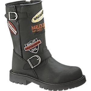 Kids Harley Davidson Boots Patches 9 3  