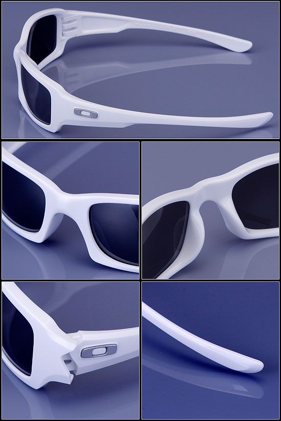 OAKLEY FIVES SQUARED Polished White Black Sunglasses 03 443  