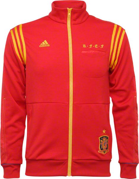 Spain Soccer Red adidas Soccer Track Jacket  