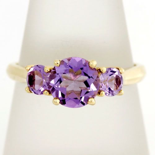 84CT GENUINE NATURAL AMETHYST 9CT 9K SOLID GOLD RINGS  