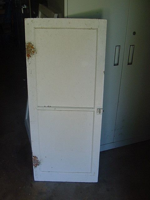 VINTAGE CABINET CUPBOARD DOOR CHIPPY WHITE PAINT 48x20  