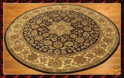 6x6 Beautiful Handmade Round Carpet Agra Wool Rug 1325  