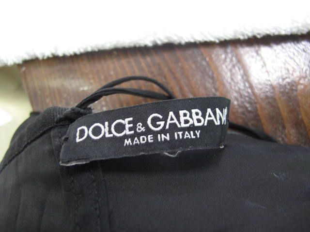 Dolce & Gabbana Black Sleeveless Corset Belt Cowl Neck Dress 40  