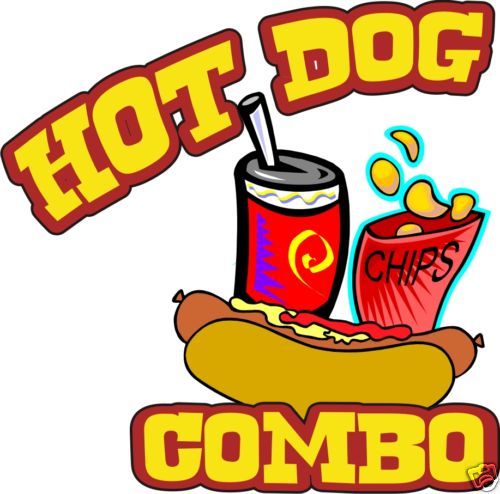 Concession Hot Dogs Hot Dog Food Sign Decal 14  