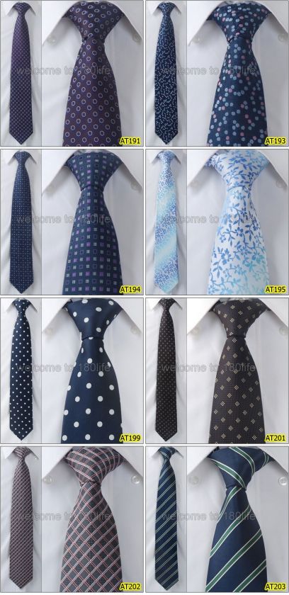 Wholesale 5 PCS 100% Woven Silk Mens 3 (8cm) Wide Tie  