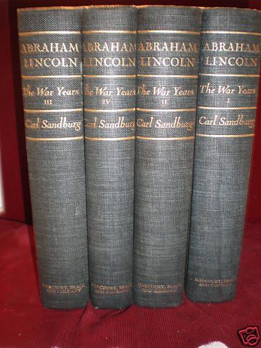Abraham Lincoln.The war years. Carl Sandburg.4 Volumes.  