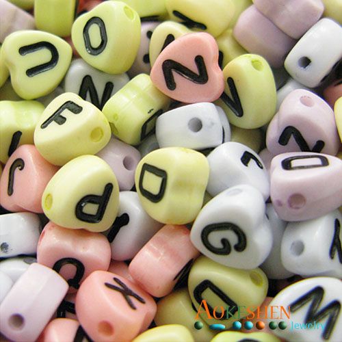 HOT 500g WHOLESALE BULK Acrylic Letter/ Alphabet CUBE COIN Loose beads 