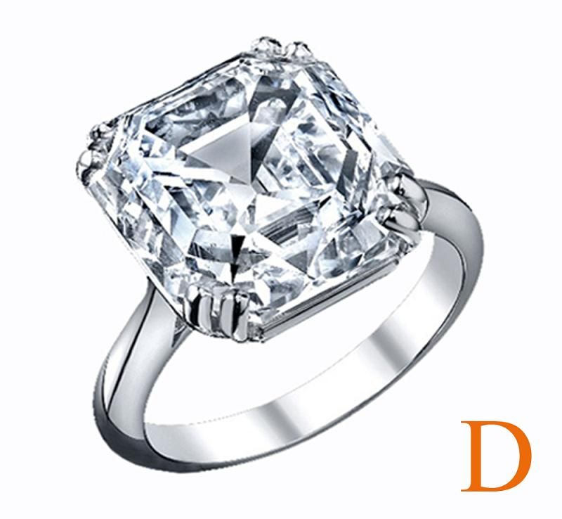 00 Carat F/VVS2 GIA Asscher Cut Natural Diamond Engagement Ring 