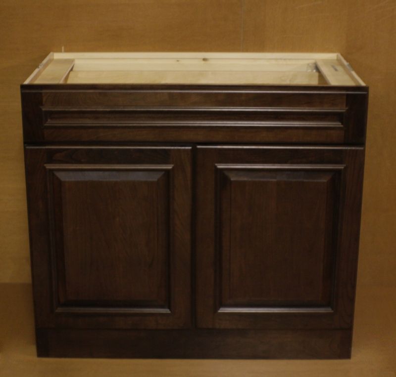 Kraftmaid Kaffee Cherry Kitchen / Vanity Sink Base Cabinet Granite 