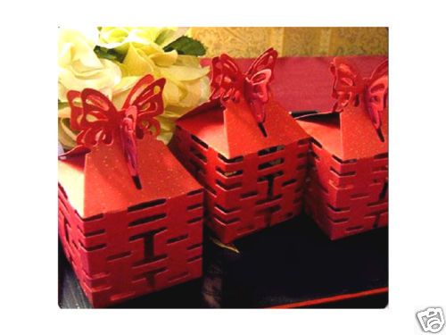 ASIA CHINESE WEDDING GIFT FAVOR LOVE DIY RED CANDY BOX  