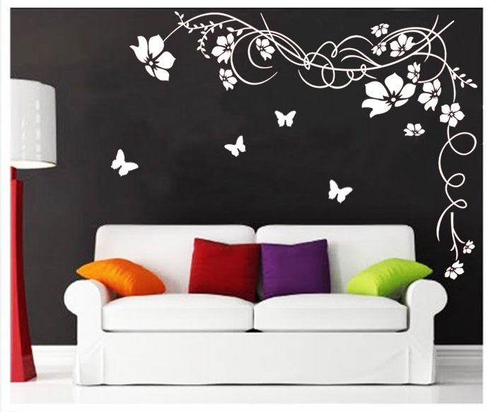   Vine Flower Mural Art Wall Stickers Vinyl Decal Home Room Decor  